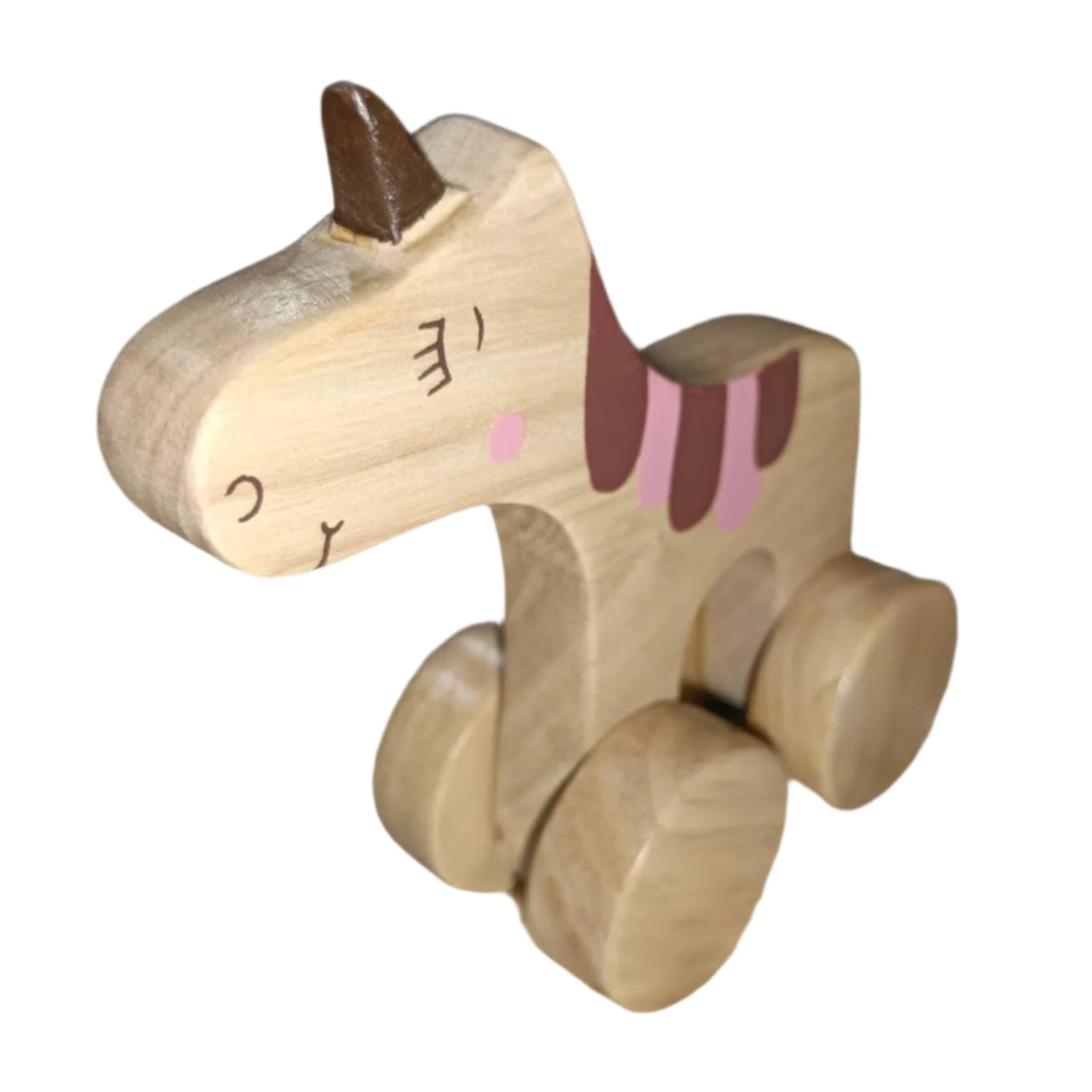 Unicorn Wooden Push Toy – Montessori Baby & Toddler Toy