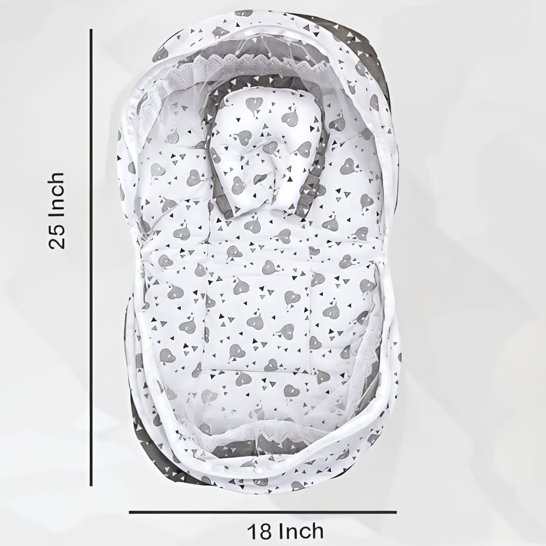 Breathable Cotton Baby Nest Bed | Portable and Safe For Newborn Lightweight & Travel Friendly