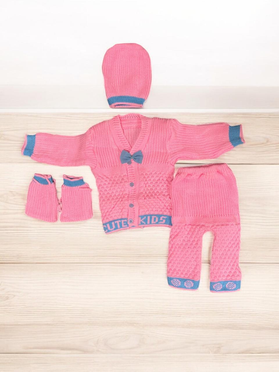 Woolen Sweater Pink For Kids, Colourful And Rich In Look