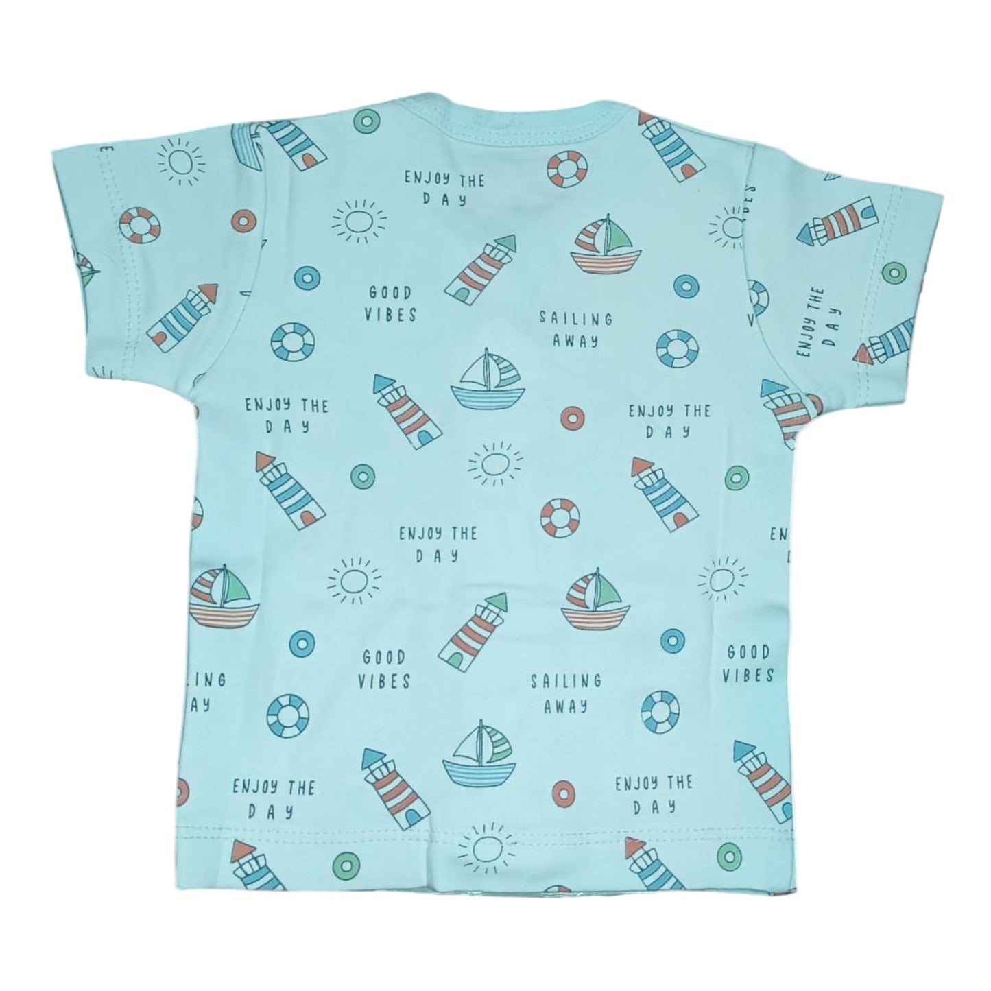 Premium Cotton Baby Half Sleeve Front-Open Button T-Shirts – Pack of 3 | Soft & Breathable Newborn Clothing