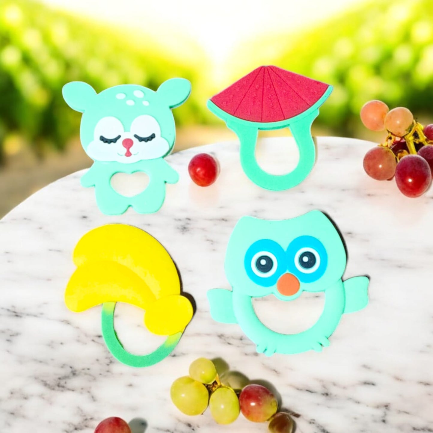 Silicone teethers for children - set of 4