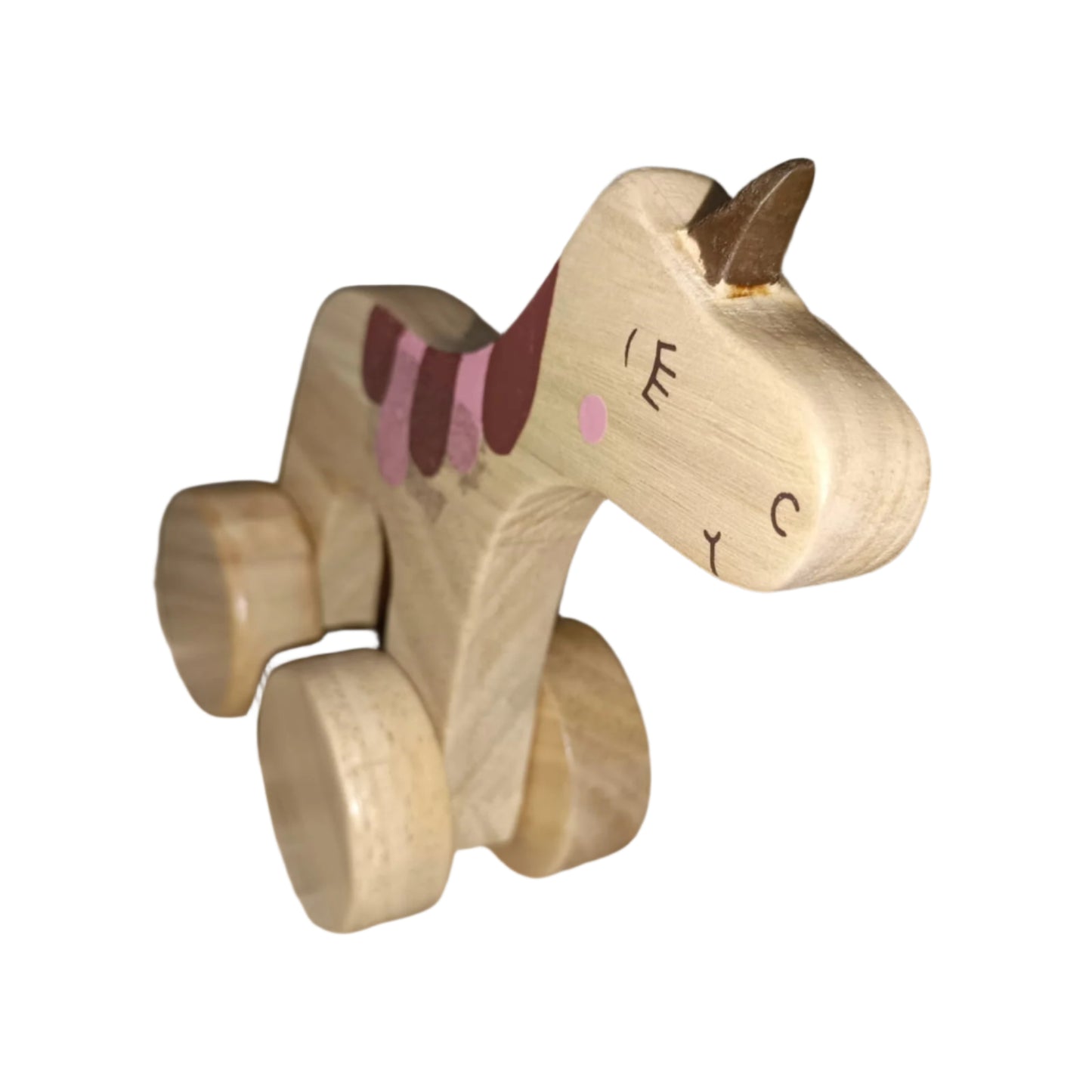 Unicorn Wooden Push Toy – Montessori Baby & Toddler Toy