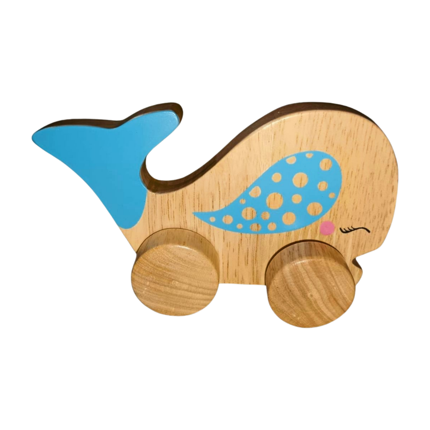 Wooden Whale Push Toy | Montessori Baby & Toddler Toy