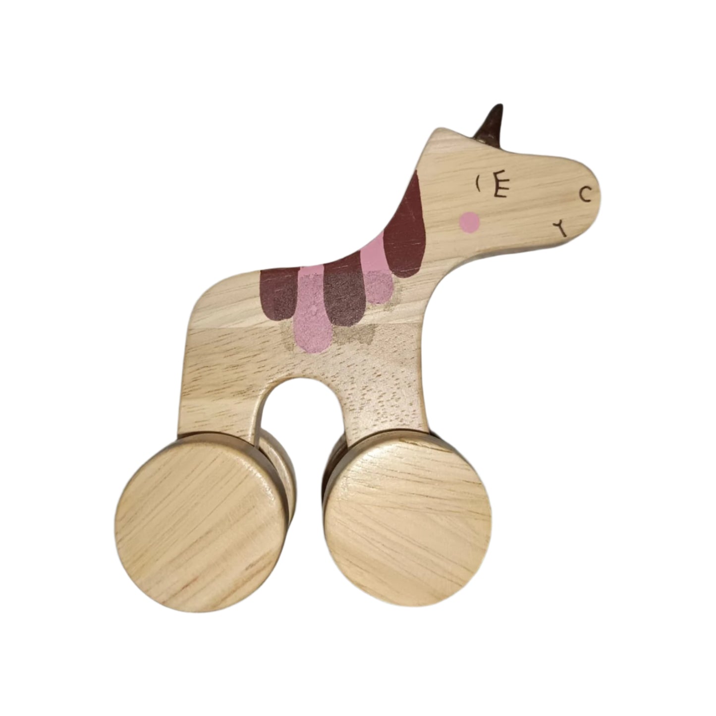 Unicorn Wooden Push Toy – Montessori Baby & Toddler Toy