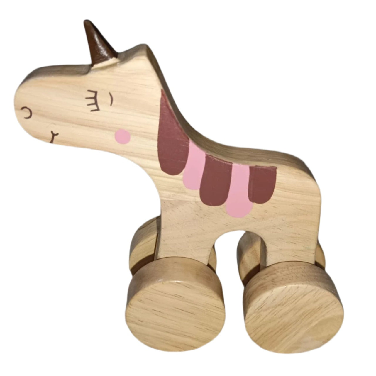 Unicorn Wooden Push Toy – Montessori Baby & Toddler Toy