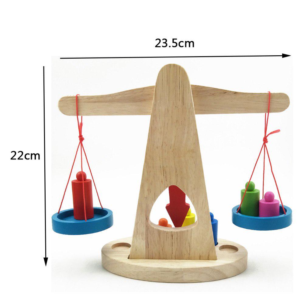 Wooden Balancing Scale Toy | Montessori Learning Weight Balance for Kids.