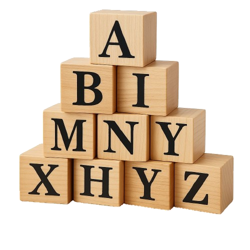 Wooden Alphabet Blocks for Kids – A to Z Learning & Educational Toy Set