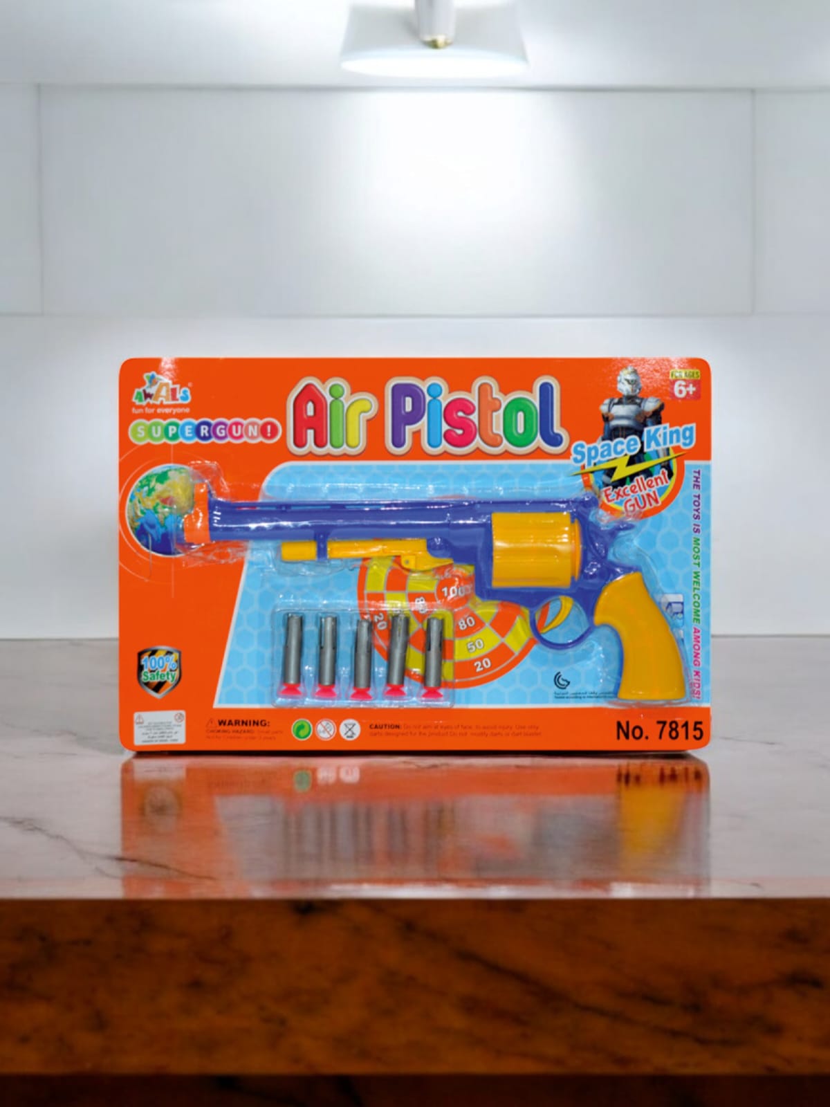 Plastic Air Pistol Toy With Rubber Bullets