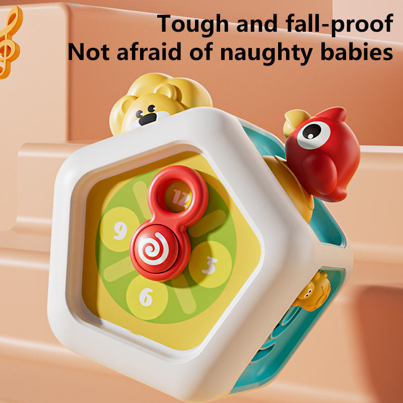 Baby Early Education Toy 7 In 1 Cartoon Lion Seven Sided Busy Ball