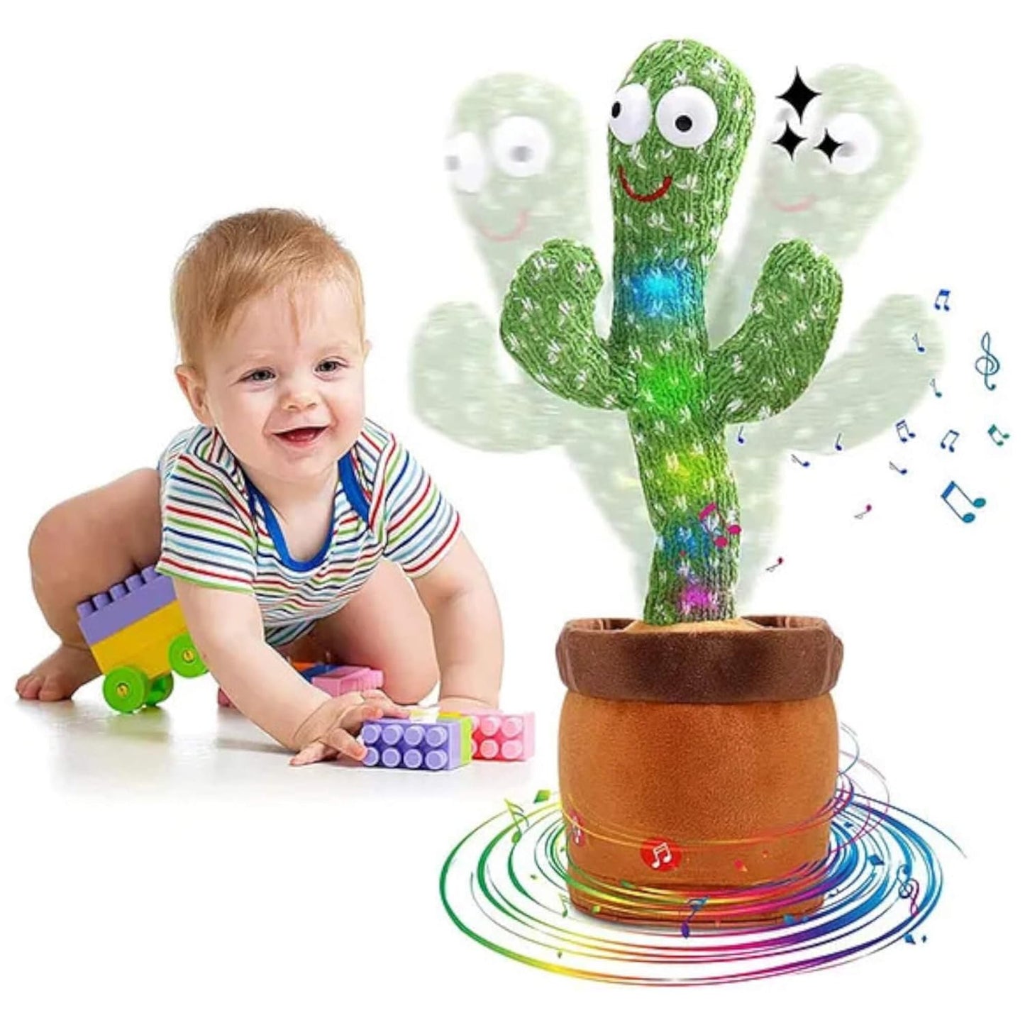 Dancing Talking Cactus Toy | Fun Musical Mimicking Toy for Kids & Babies