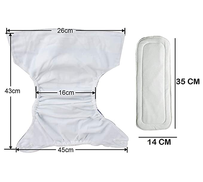 Baby Reusable Diapers – Pack of 4 | Washable & Eco-Friendly