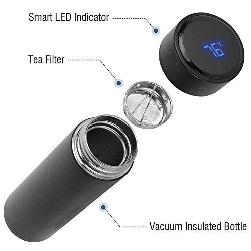 Custom Temperature Display Bottle with Text