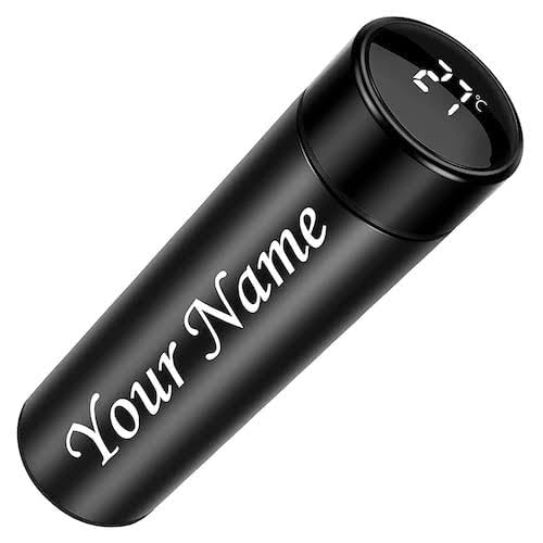 Custom Temperature Display Bottle with Text