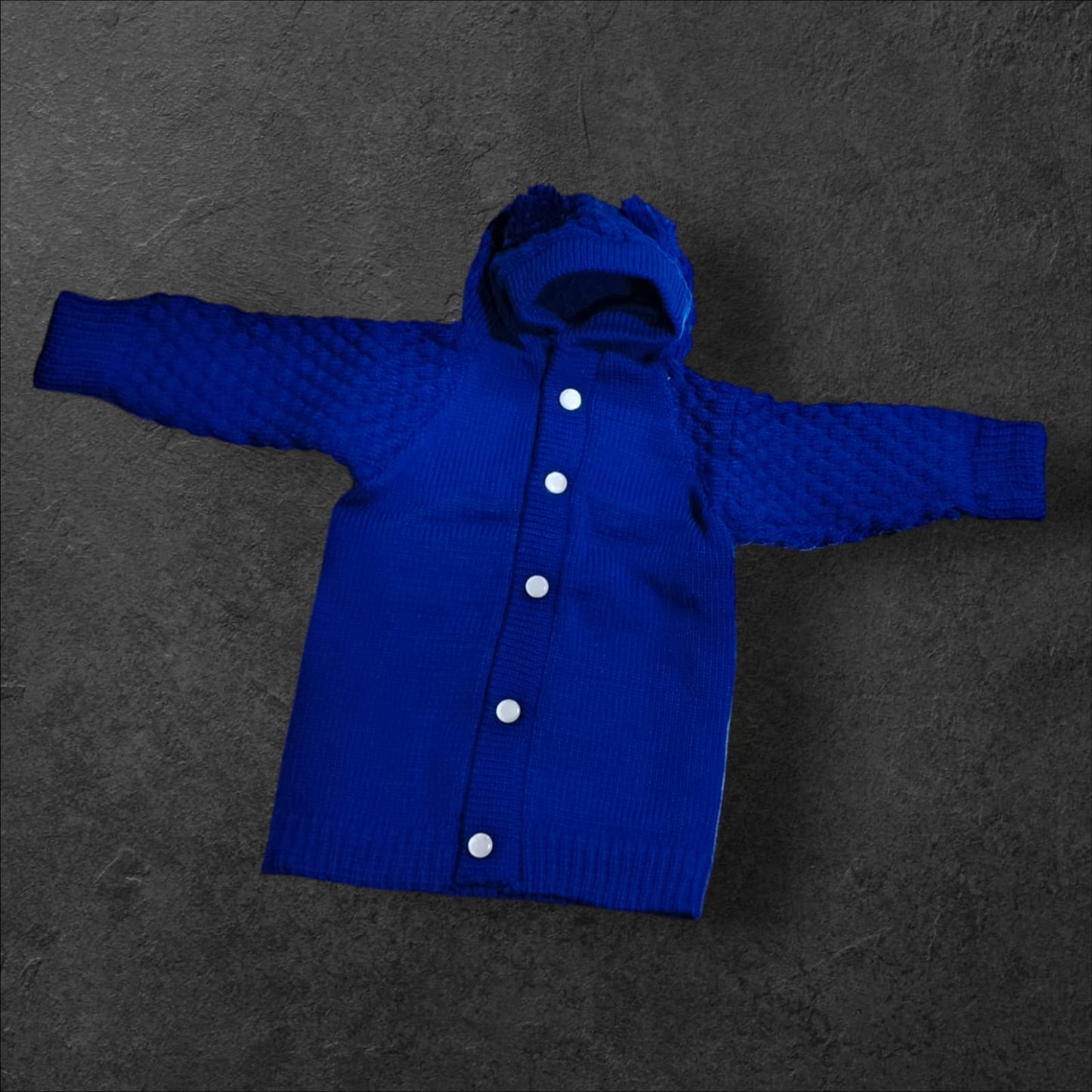 Woolen Sweater Hooded Pair For Newborns & Infants