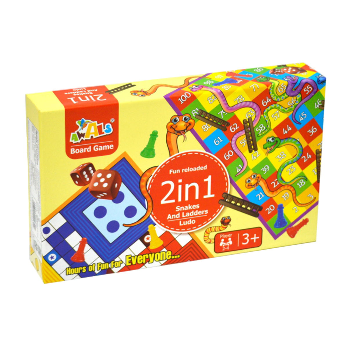 Toy: 2-in-1-Snake-and-Ladder-Ludo