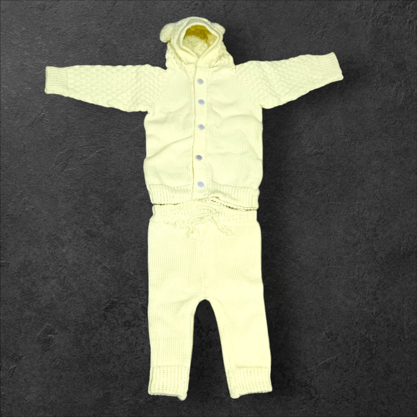Woolen Sweater Hooded Pair For Newborns & Infants