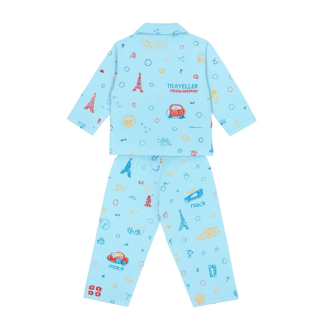 Kids Cotton Night Suit Comfortable 2-Piece Pajama Set