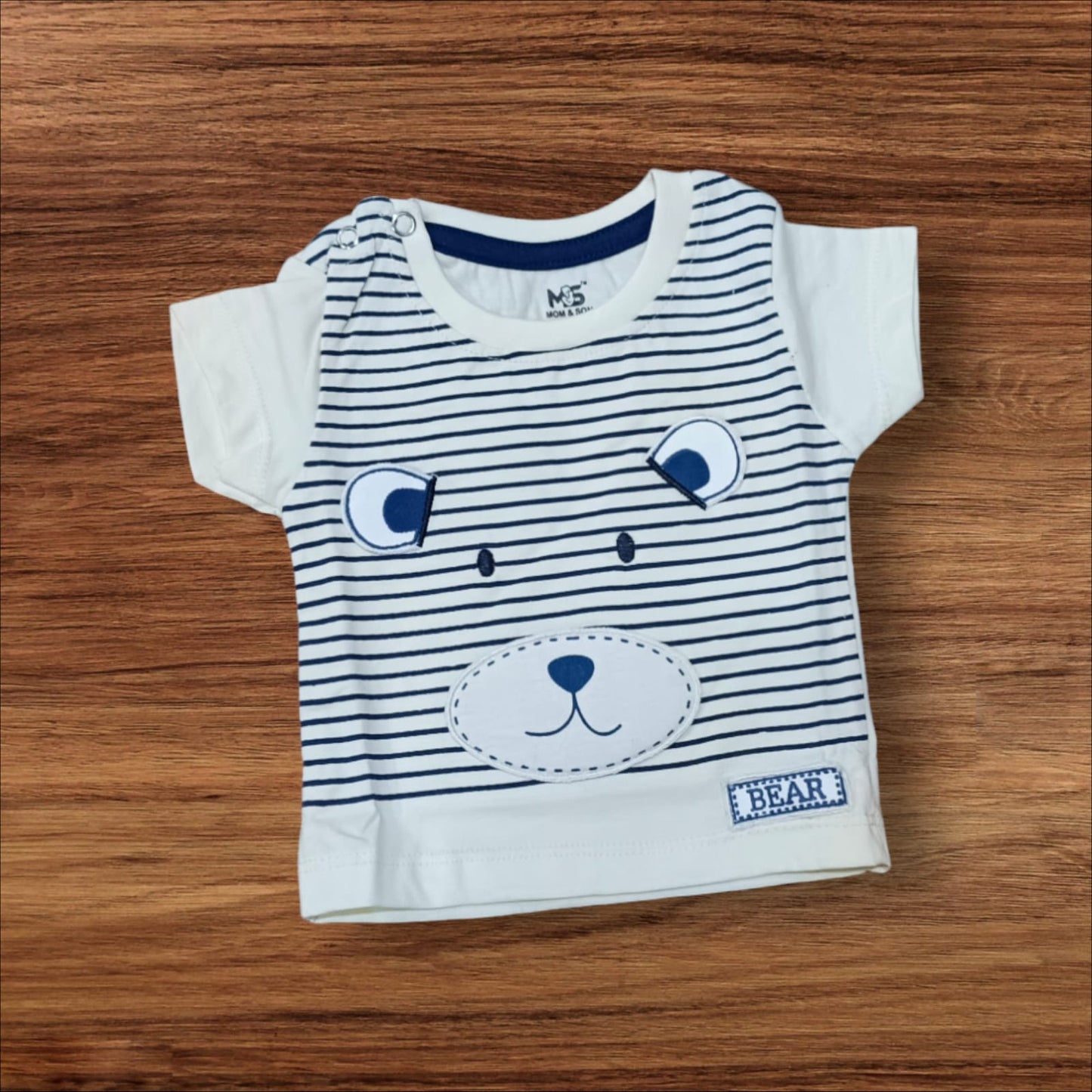 T-Shirt And Shorts In Blue With Teddy Print, Unique Combination And Your Baby Feel More Comfortable