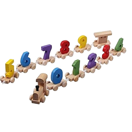 Wooden Toy Number Train for Kids – Colorful 0-9 Educational Set