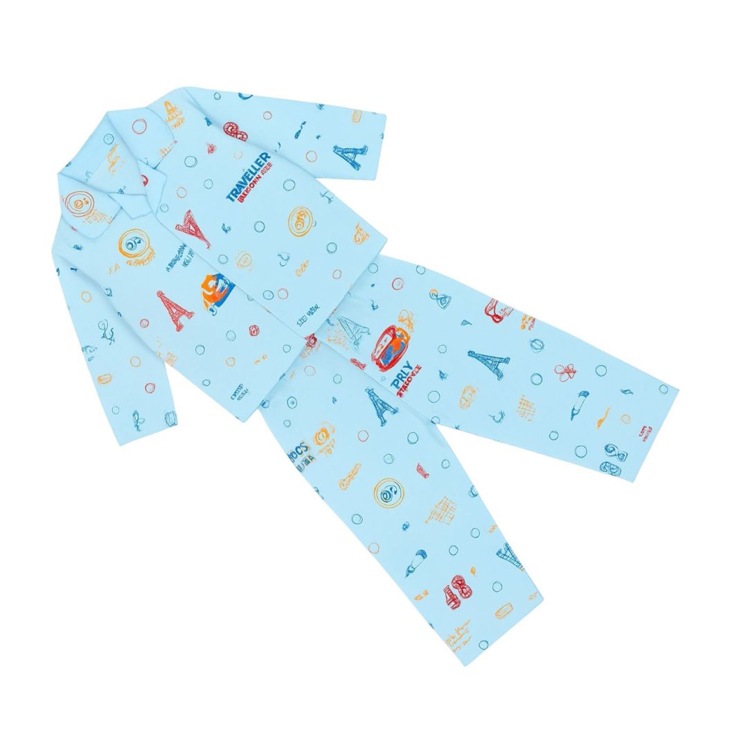 Kids Cotton Night Suit Comfortable 2-Piece Pajama Set