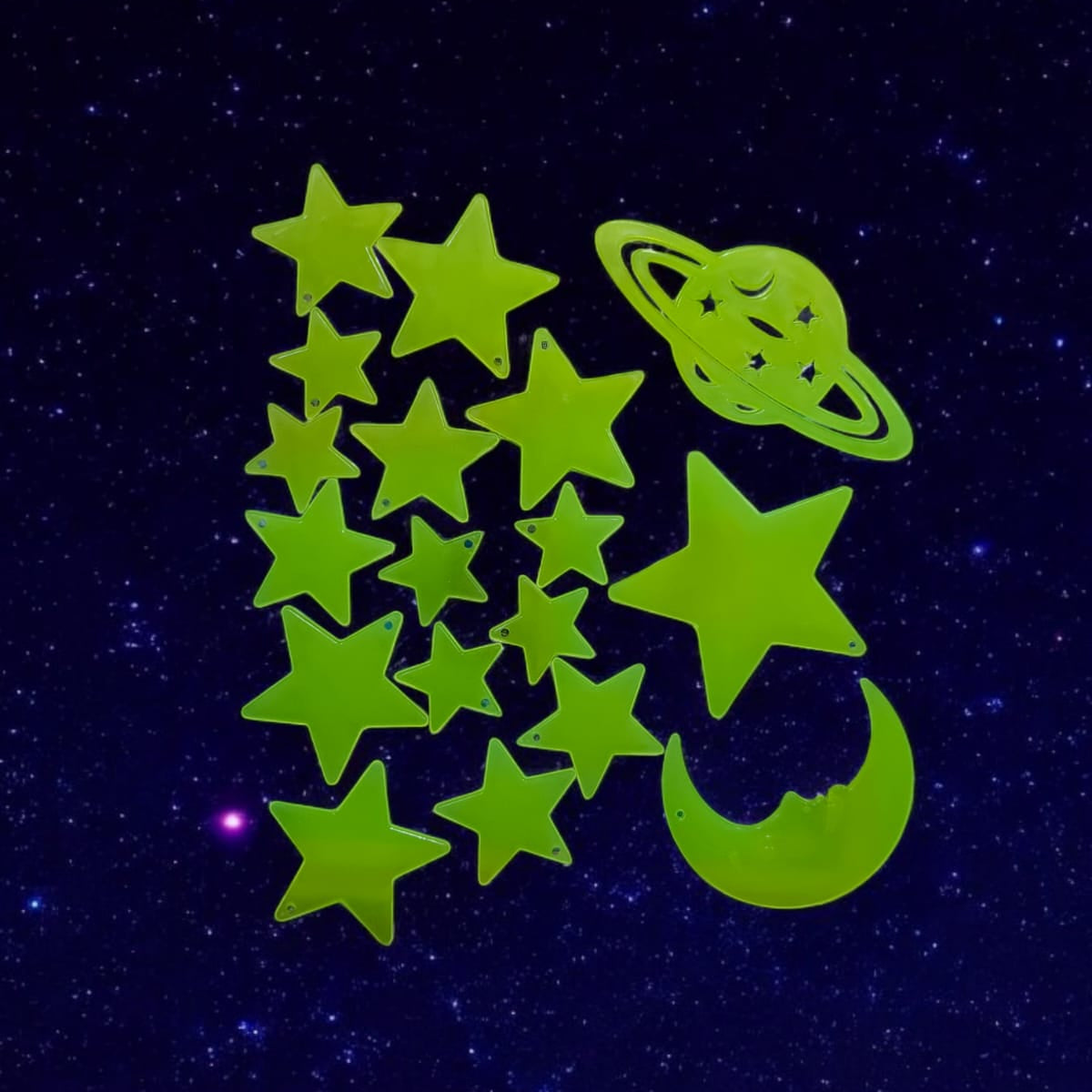 Glow in Dark Stars & Moon for Wall, Ceiling Or Home Decoration