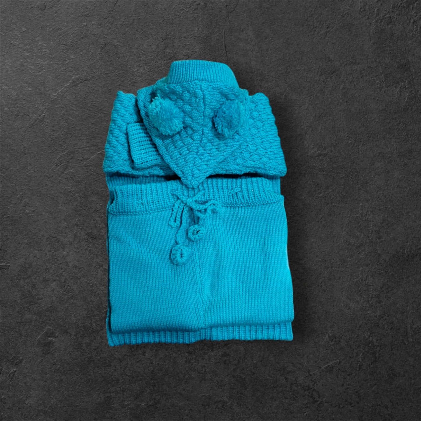 Woolen Sweater Hooded Pair For Newborns & Infants