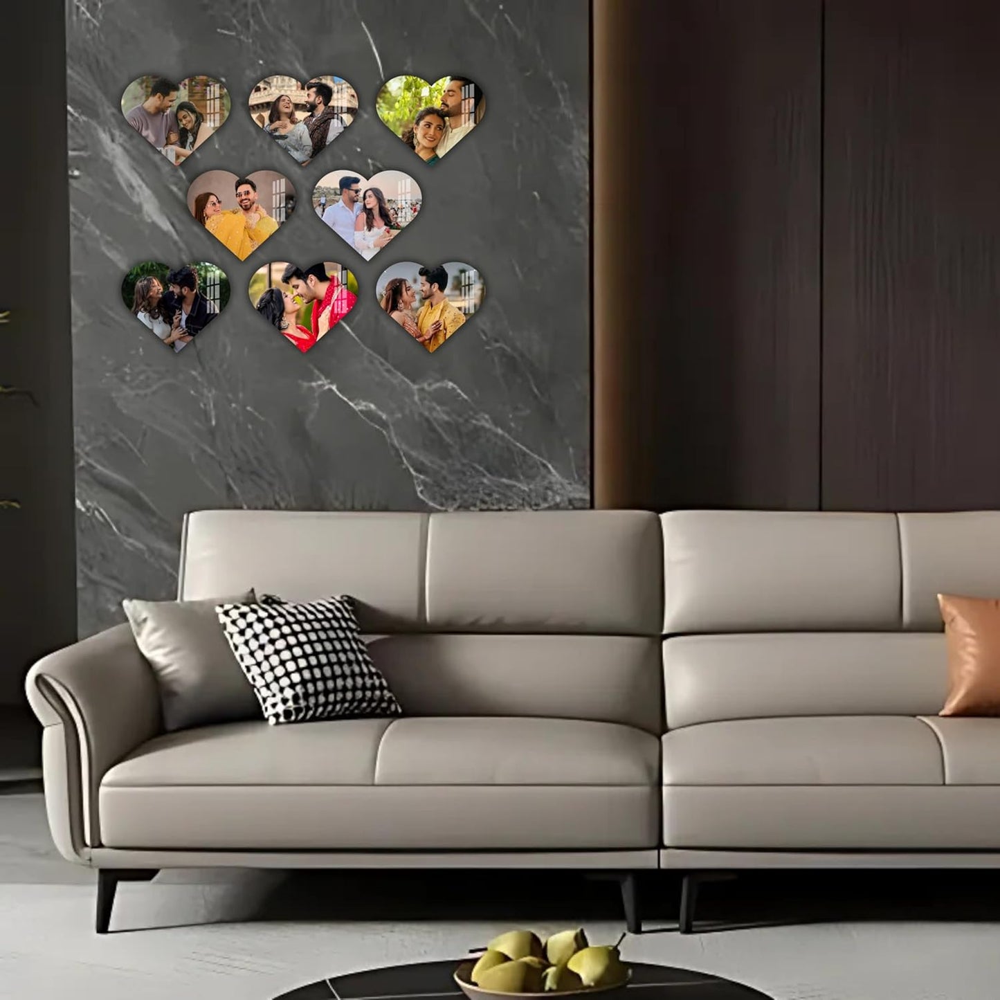 Personalized Heart Shape Acrylic Frame | Photo Gift for Couples, Anniversary, Birthday & Home Decor
