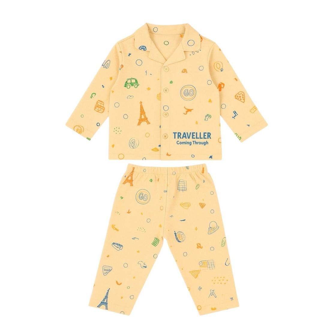 Kids Cotton Night Suit Comfortable 2-Piece Pajama Set