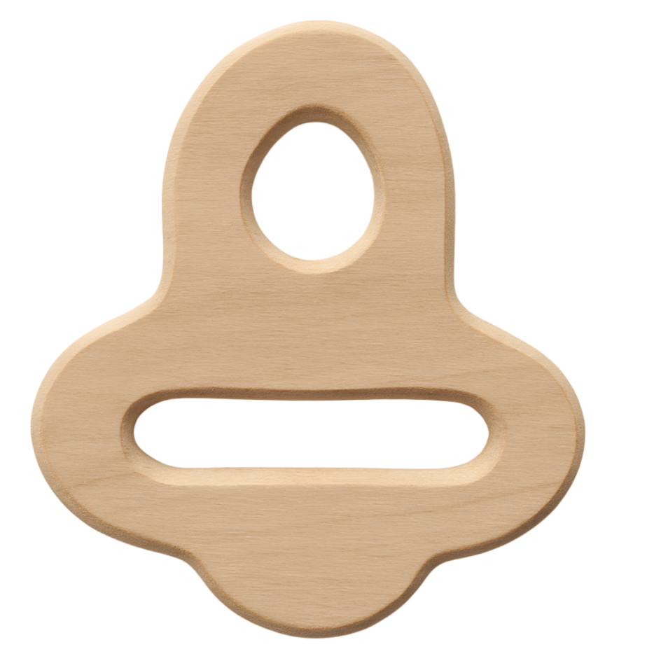 Wooden Pacifier-Shaped Baby Teether – Eco-Friendly, BPA-Free & Safe for Infants