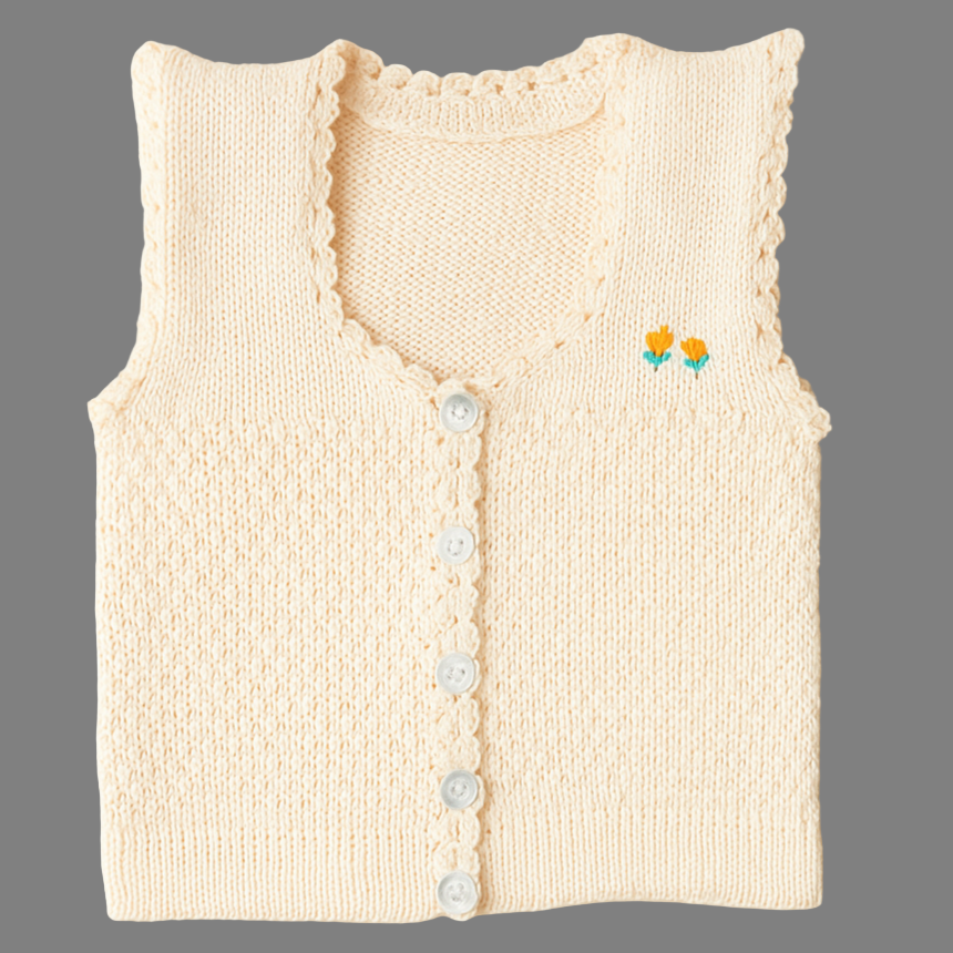 Newborn Baby Half Woolen Sweater | Vest – Soft Knitted Winter Wear