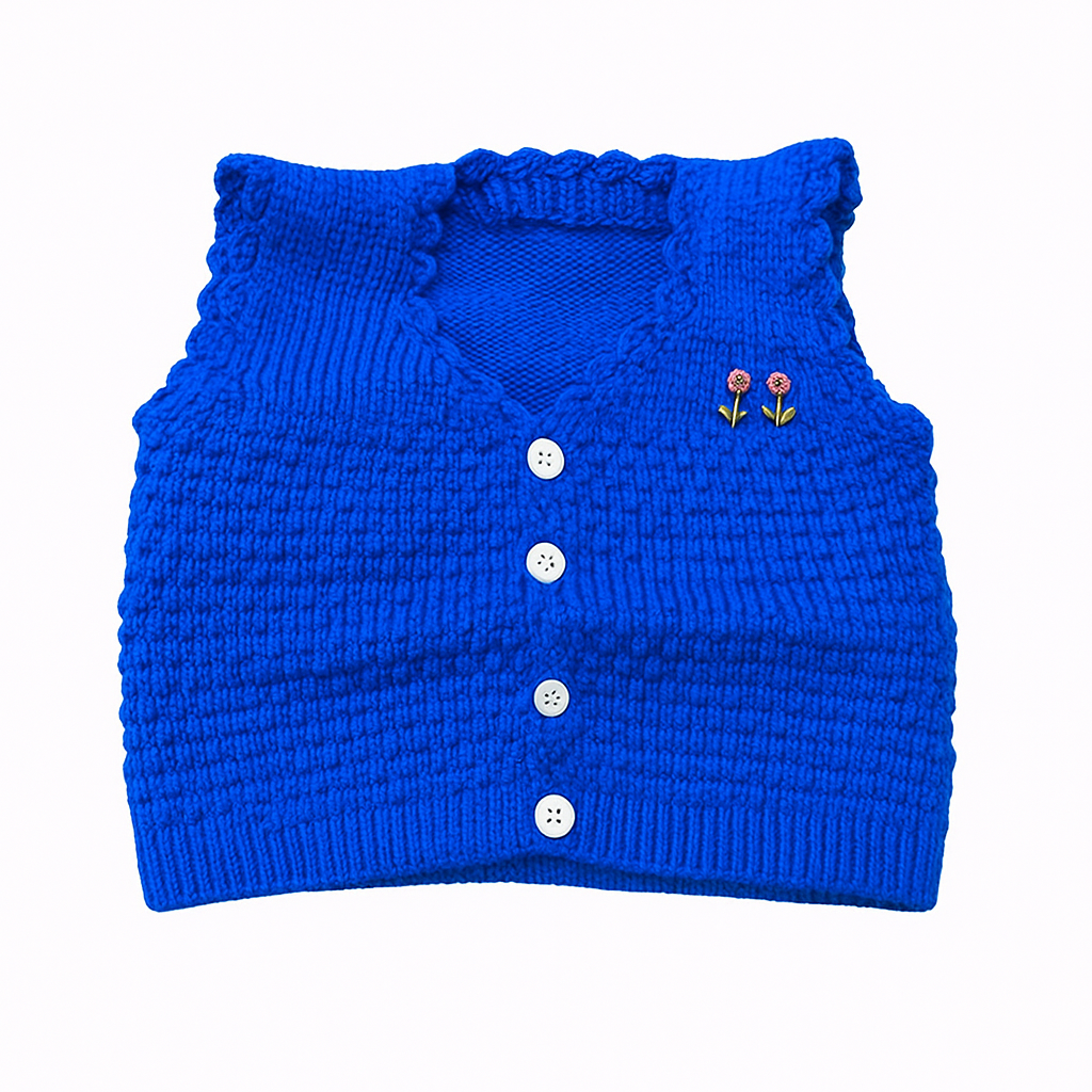 Newborn Baby Half Woolen Sweater | Vest – Soft Knitted Winter Wear