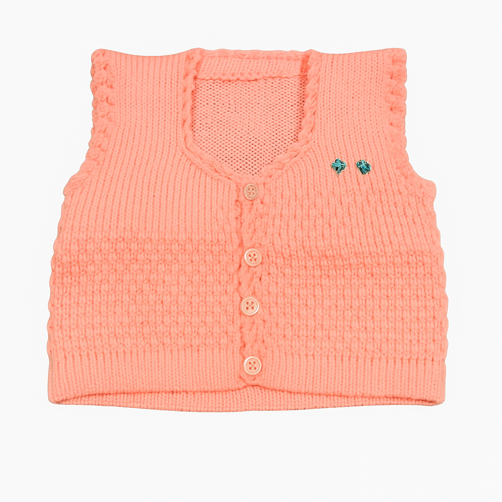Newborn Baby Half Woolen Sweater | Vest – Soft Knitted Winter Wear