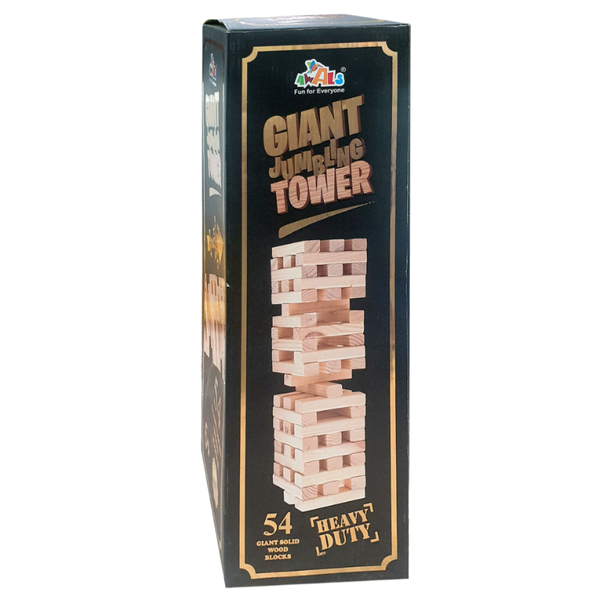 Giant Jumbling Tower Game - 54 Heavy Duty Solid Wood Blocks.