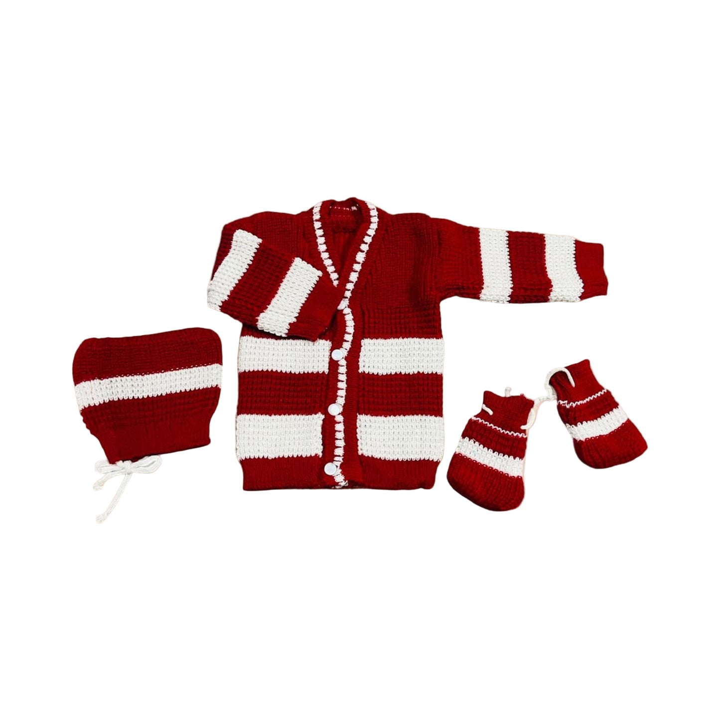 Woolen Sweaters Hand Knitted For Baby (Set Of 3)