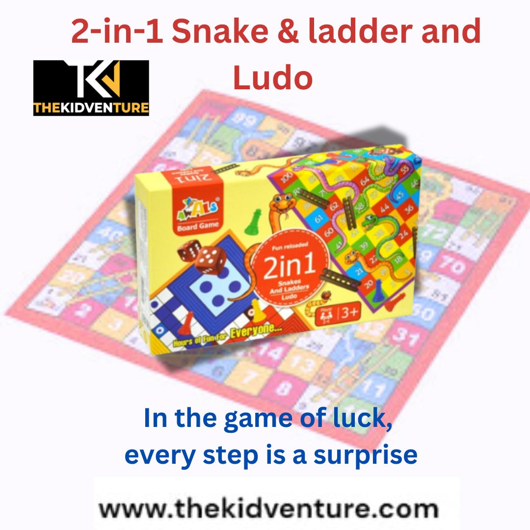 Toy: 2-in-1-Snake-and-Ladder-Ludo