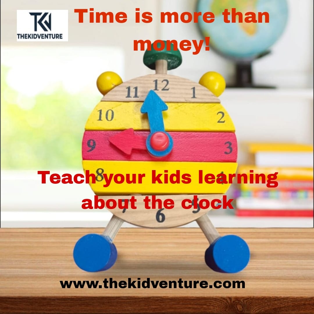 Colorful Wooden Learning Clock – Educational Toy for Toddlers