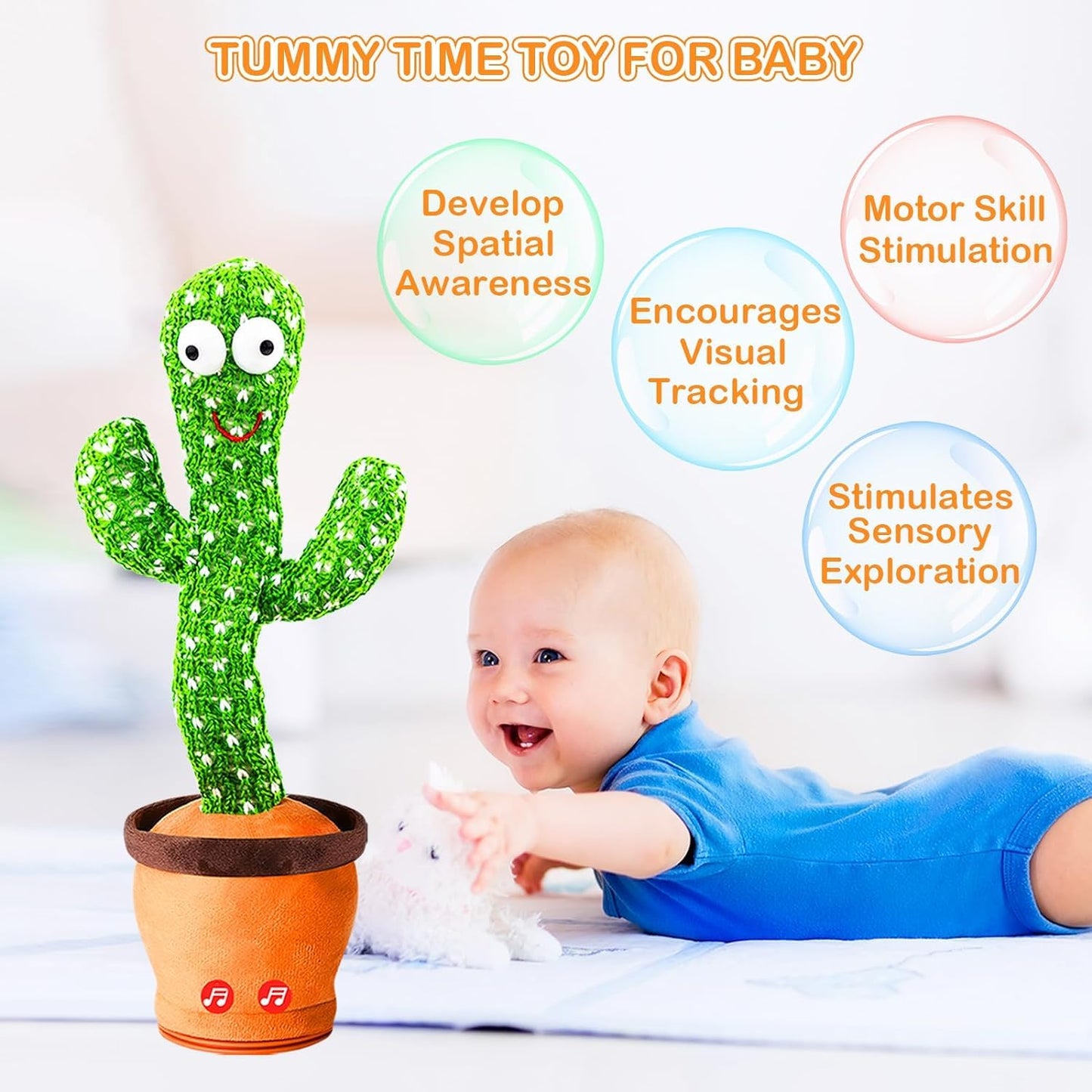 Dancing Talking Cactus Toy | Fun Musical Mimicking Toy for Kids & Babies