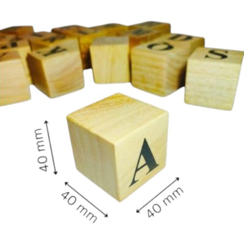 Wooden Alphabet Blocks for Kids – A to Z Learning & Educational Toy Set