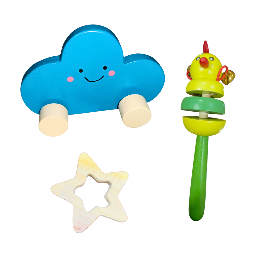 First Play Wooden Kit Eco-Friendly (Safe, Non-Toxic Toy for Newborns)