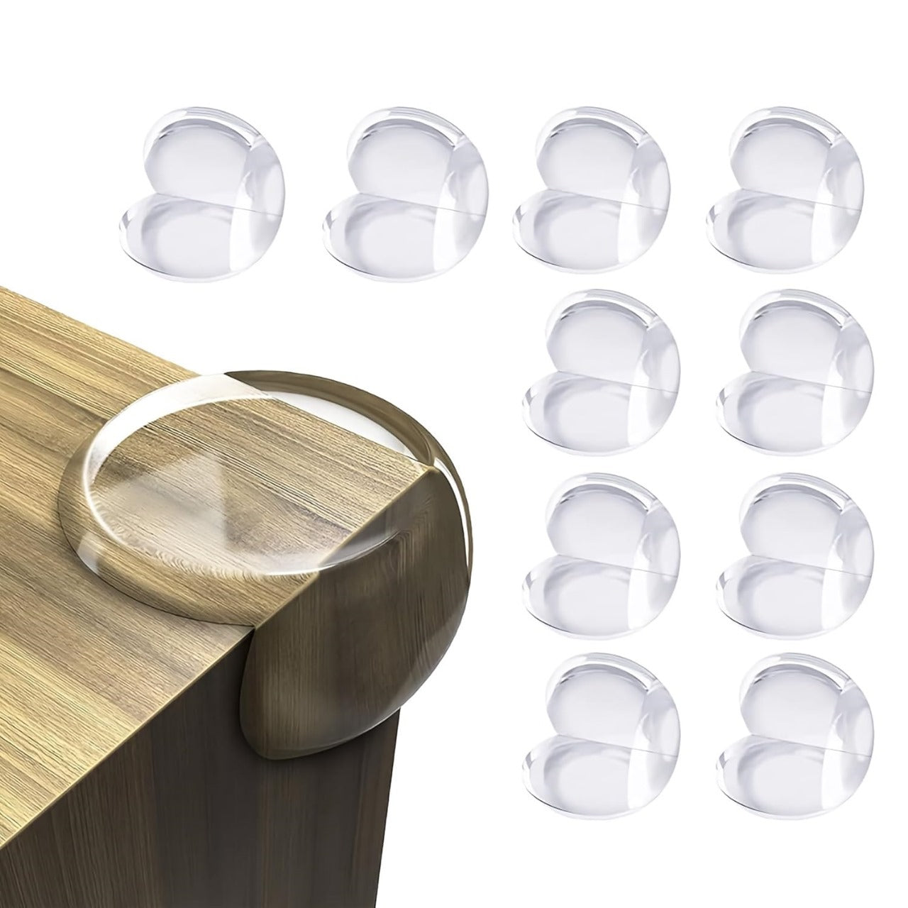 Round Clear Corner Protectors – Safety Edge Guards (Pack of 12)