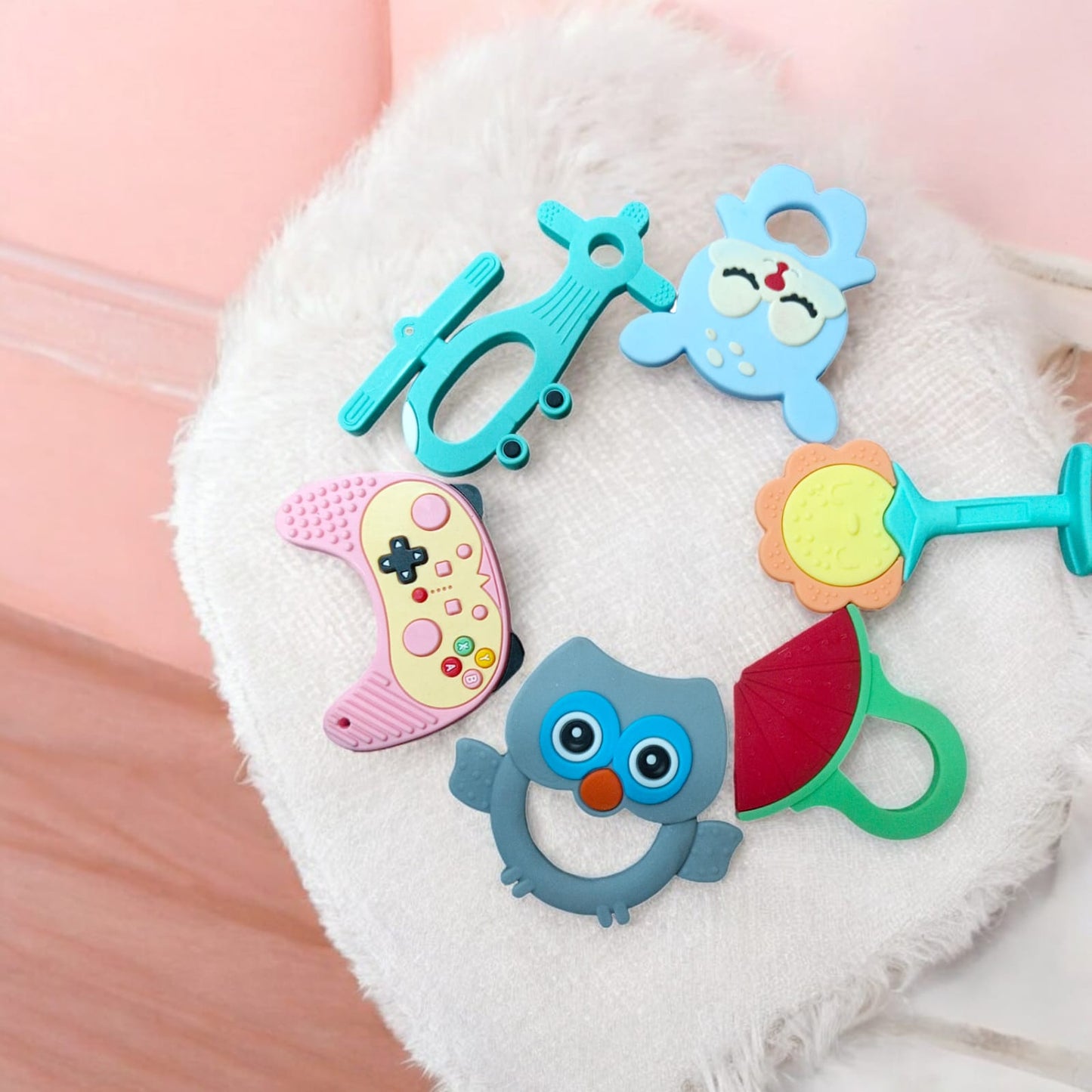 Silicone Teethers 6 Ultimate Premium For Happy, Soothing Relief