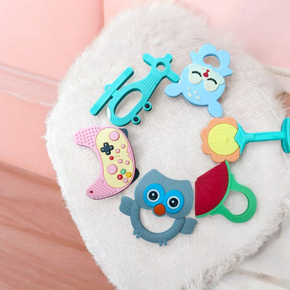 Silicone Teethers 6 Ultimate Premium For Happy, Soothing Relief