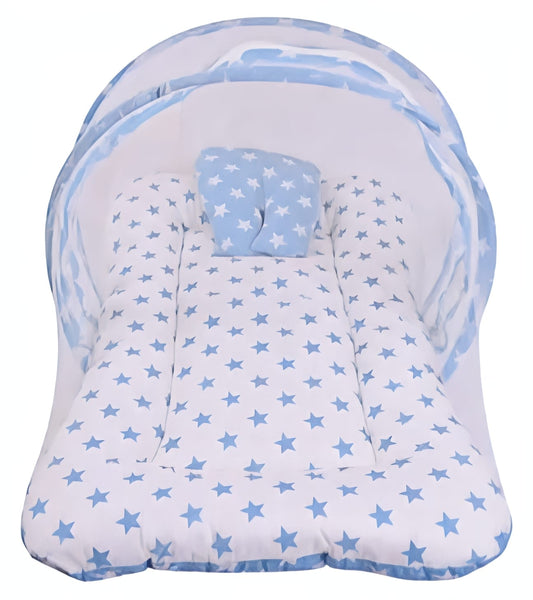 Breathable Cotton Baby Nest Bed | Portable and Safe For Newborn Lightweight & Travel Friendly