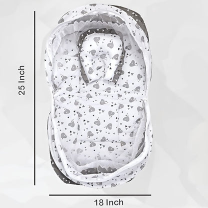 Breathable Cotton Baby Nest Bed | Portable and Safe For Newborn Lightweight & Travel Friendly