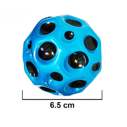 High-Bounce Moon Ball Toy | Colourful Soft Rubber Crater Ball for Kids & Pets | Indoor & Outdoor Fun