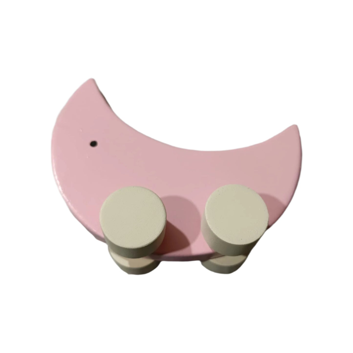 Wooden Moon Push Toy with Wheels – Pink | Montessori Baby & Toddler Toy