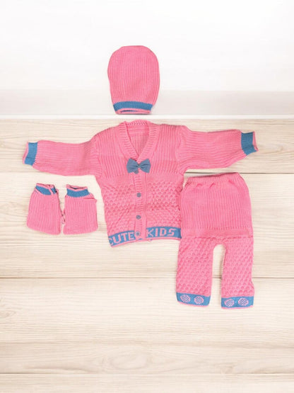 Woolen Sweater Pink For Kids, Colourful And Rich In Look