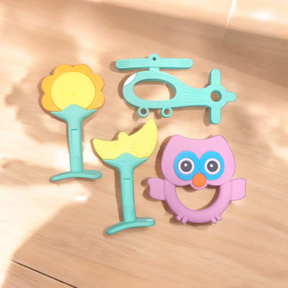 Silicone teethers for children - set of 4
