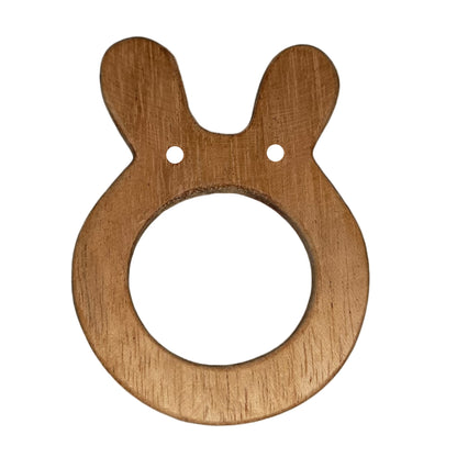 Eco-Friendly Wooden Teether Set – Bunny, Whale & Bird Shapes