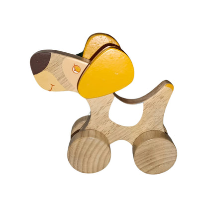 Wooden Dog Push Toy | Montessori Baby & Toddler Toy for Kids